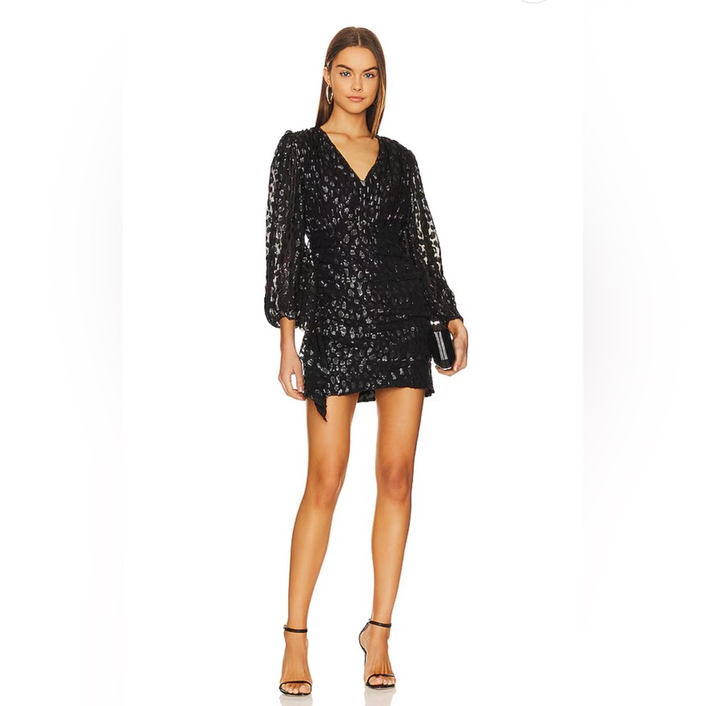 RHODE Bianca Dress Black Metallic